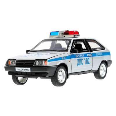 Машина инерционная LADA Полиция 17 см свет звук Технопарк 2108-124SL-POL-GY 1